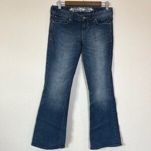 Express Jeans Stella Boot Regular Fit Low Rise Denim Blue Size 4S Y2K
